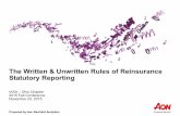 The Written & Unwritten Rules of Reinsurance Statutory …€¦ ·  · 2016-11-01The Written & Unwritten Rules of Reinsurance Statutory Reporting IASA – Ohio Chapter ... Lebron
