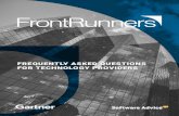 FREQUENTLY ASKED QUESTIONS FOR TECHNOLOGY PROVIDERS · For Technology Providers ... FREQUENTLY ASKED QUESTIONS 4 ... Visionaries, Niche Players AXES Capability, Value Completeness