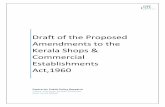 Draft of the Proposed Amendments to the Kerala Shops & Commercial Establishments Act…€¦ ·  · 2018-03-23Draft of the Proposed Amendments to the Kerala Shops & Commercial Establishments