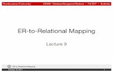 lecture 09 mapping - Northeastern University · Example ERD October 19, 2017 ... Step 1: Regular Entity Types i. For each regular/strong entity type, ... lecture_09_mapping Created