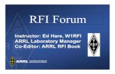 RFI Forum - Communications Academy · RFI Forum Instructor: Ed Hare, W1RFI ... •All conductors have physical size ... The fallacy -all CATVI is the responsibility
