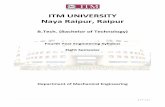 ITM UNIVERSITY Naya Raipur, Raipur and Dynamics of Machinary - J.Hirchhorn - McGrew HillBook Company. 4 | P a g e Subject Code: 315802 Subject Name: Refrigeration and Air-conditioning
