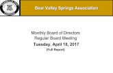 Monthly Board of Directors Regular Board Meeting Board of Directors Regular Board Meeting Tuesday, April 18, 2017 (Full Report) Agenda A. Announcements B. Administrative and Procedural
