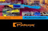 Catlg. Automatización Pekos 10-2017- OK · 2 PEKOS VALVE AUTOMATION Pekos valve automation Pekos Valves, has been designing and manufacturing ball valves since 1988, catering for