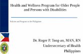 Policies and Program in the Philippines - Wapeswapes.org/en/system/files/philippines1.pdf · Policies and Program in the Philippines. ... 1992. RA No. 7277 Magna Carta for Disabled