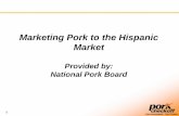 Marketing Pork to the Hispanic Market - porkcdn.com Your Investment. Your Future. Topics Why the Hispanic Market? Meal Planning and Shopping Hispanic’s Perceptions of Pork NPB Hispanic