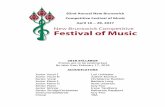 82nd Annual New Brunswick Competitive Festival of Music ...€¦ · Julyn / Wanless Music Publications 1-519-343-5724 Palmerston, Ontario Jarman Publications Ltd. 435 Midwest Road,