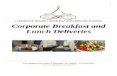 Carriage House Catering and Special Events Corporate ... brochure 2016.pdfCarriage House Catering and Special Events Corporate Breakfast and Lunch Deliveries ... $14.00pp plus tax