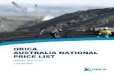 ORICA AUSTRALIA NATIONAL PRICE LIST - Orica Pricelist/Orica...Orica Australia National Price List â€“ 1 January 2015 2 ... DHF24.XXE 24m Extended Range Delays 31-36 35 $ 1,132.25