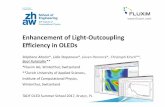 Enhancement of Light Outcoupling in OLEDs ·  Enhancement of Light‐Outcoupling Efficiency in OLEDs Stéphane Altazin*, Lidia Stepanova*, LievenPenninck*, Christoph Kirsch**