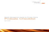 Wealth Management Guide for Private Clients Probate Checklist · Wealth Management Guide for Private Clients Probate Checklist ... exceed £3,000. ... This list is intended to help