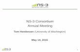 NS-3 Consortium Annual Meeting · NS-3 Consortium Annual Meeting. Agenda •Introductions ... (USRP, WARP, NetFPGA, Amazon EC2) • Reproducibility or repeatability of published simulation