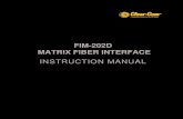 FIM-202D MATRIX FIBER INTERFACE - Clear-Com: … · Clear-Com Communication Systems FIM-202D Matrix Fiber Interface Instruction Manual i IMPORTANT SAFETY INSTRUCTIONS 1. …