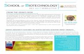 Amrita School of Biotechnology July 2017 Newsletter 2017 School of Biotechnology July 2017 Amrita University 2 Amrita School of Biotechnology (ASBT) organized a two ...