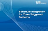 Schedule Integration for Time-Triggered Systems Integration approach Florian Sagstetter 13 Integration: Sender Bus Receiver Sender Bus Receiver Sender Bus Receiver Cluster Schedules: