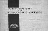 A synopsis of English syntax - SIL International · Title: A synopsis of English syntax Author: Nida, Eugene A. Subject: Grammatical descriptions Keywords: 11827; PL004 Created Date: