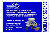 2016 De La Salle College Y11 Advanced Science (SCI101 ...cloud2.snappages.com/868bd54b3cf56668e1855c1a2a3ded51d948953… · 2016 Course Outline – Y11 Advanced Science (SCI101) ...