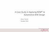 A case study in applying RDM to Automotive BIW Design€¦ ·  · 2017-06-21A Case Study in Applying RDM® to Automotive BIW Design Oliver Tomlin October 2013