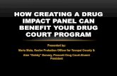 HOW CREATING A DRUG IMPACT PANEL CAN BENEFIT YOUR … · HOW CREATING A DRUG IMPACT PANEL CAN BENEFIT YOUR DRUG COURT PROGRAM. OBJECTIVES •Identify needs in your community ... Session