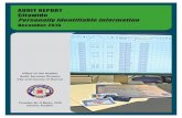 AUDIT REPORT Citywide Personally Identifiable Information · AUDIT REPORT Citywide Personally Identifiable Information ... for our findings and conclusions based on our audit ...