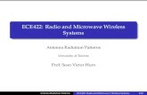 ECE422: Radio and Microwave Wireless Systems Radio and Microwave Wireless Systems Antenna Radiation Patterns University of Toronto Prof. Sean Victor Hum Antenna Radiation Patterns