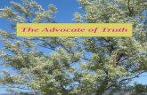 The Advocate of Truth - ChurchofGod 7th Day · The Advocate of Truth is the official or- ... Only as we walk in the footsteps of Jesus can we ... “Now the LORD had said unto Abram,