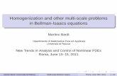 Homogenization and other multi-scale problems in …bardi/slides_of_recent_talks/Homogenization_of... · Homogenization and other multi-scale problems in Bellman-Isaacs equations