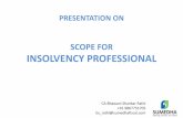 SCOPE FOR INSOLVENCY PROFESSIONAL - WIRC · •holding first meeting of CoC ... appeared and cleared the Limited Insolvency Examination or ... keep itself updated on various matters