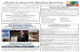Shomrei Emunah Weekly Bulletin - Amazon S3 · Shomrei Emunah Weekly Bulletin ... Rabbi Karmi Gross, Rosh Yeshiva Beit Midrash Derech Chaim, Israel's first Chareidi Hesder Yeshiva.