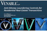 Anti-Money Laundering Controls for - Venable LLP · Anti-Money Laundering Controls for ... individual sanctions and, for banks, in egregious cases, ... Anti-Money Laundering Controls