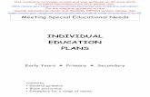 INDIVIDUAL EDUCATION PLANS - … · INDIVIDUAL EDUCATION PLAN (IEP): GENERAL GUIDANCE Name: Date of Birth: Age: Staff Involved: SENCO: IEP Start Date: beg. term …