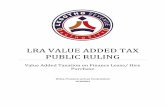 LRA VALUE ADDED TAX PUBLIC RULING Added Taxation on... · LRA VALUE ADDED TAX PUBLIC RULING Value Added Taxation on Finance Lease/ Hire ... application of the provisions of the VAT