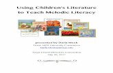 Using Children’s Literature to Teach Melodic Literacy - … meek... · mi-la turn It’s Raining, It’s Pouring sol-mi-do ... Is the book well-written? 2. ... “Once upon a time