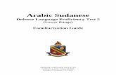 Arabic Sudanese - Defense Language Institute Sudanese DLPT5 Familiarization Guide August 2016 1 Introduction This Familiarization Guide is designed to provide prospective …
