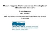 Manure Happens: The Consequences of Feeding … Happens: The Consequences of Feeding Seven Billion Human Omnivores Eric A. Davidson July 25, 2017 Fifth International Conference on