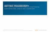 THOMSON REUTERS STREETEVENTS EDITED TRANSCRIPT - Amazon S3€¦ · THOMSON REUTERS STREETEVENTS EDITED TRANSCRIPT WCC ... she's our General Counsel; ... to some of the questions you