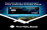 Republic Bank / AAdvantage® Visa Infinite Credit Card Discover It is with great pleasure that I introduce you to the Republic Bank / AAdvantage® Visa Infinite Credit Card. With this