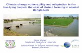 Climate change vulnerability and adaptation in the low ... change vulnerability and adaptation in the low-lying tropics: the case of shrimp farming in coastal Bangladesh ... •Total