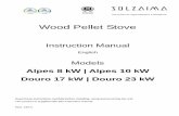 Wood Pellet Stove - Secon Solar - High quality products to ...€¦ · Wood Pellet Stove Instruction Manual English Models Alpes 8 kW | Alpes 10 kW Douro 17 kW | Douro 23 kW Read