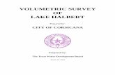 VOLUMETRIC SURVEY OF LAKE HALBERT - Home | … · VOLUMETRIC SURVEY OF LAKE HALBERT Prepared for: CITY OF CORSICANA Prepared by: The Texas Water Development Board March 10, 2003