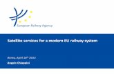 Satellite services for a modern EU railway system for satellite applications Communication Satellite communication: Studies and tests performed and in progress Global coverage; applicability