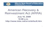 American Recovery & Reinvestment Act (ARRA) - isbe.net · American Recovery & Reinvestment Act (ARRA) July 10, ... 4869 QZAB Tax Credits, QSCB Credits, BAB Tax Credits, ... GOVERNMENT