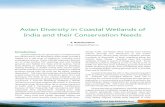Avian Diversity in Coastal Wetlands of India and their ... · Avian Diversity in Coastal Wetlands of ... products during their life cycle can be called "wetland ... grounds through