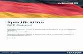 Specification - Edexcel Level/German... · Pearson Edexcel Level 3 Advanced Subsidiary GCE in German (8GN01) ... Specification GCE German. ... C GCE German unit content 17 Course