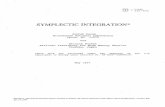 SYMPLECTIC INTEGRATION* - a passion for discovery · SYMPLECTIC INTEGRATION* Zohreh Parsa Brookhaven National Laboratory Upton, NY 11973 and ... We can plot the exact solution for