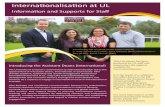 Internationalisation at UL - University of Limerick ·  · 2017-05-11For more information on the Internationalisation Seminar Series, ... the entre for Teaching and Learning includes