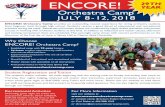 JULY 8-12, 2018 - Encore Orchestra Camp Orchestra Flyer.pdf · Students receive a good blend of educational and ... The student’s tuition ... You can also register and pay tuition
