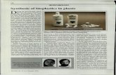 BIOTECHNOLOGY Synthesis of bioplastics in plants Daocs.files.cms-plus.com/inform/1999/08/768.pdf · 768 BIOTECHNOLOGY Synthesis of bioplastics in plants During the past decade, much