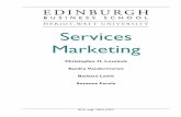 Services Marketing - Edinburgh Business School · the UK Services Marketing Conference for a number of years. ... Case Study 8.1: Menton Bank 8/39 ... 12.1 Integrating Productivity