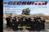 Who’s Who The Magazine for Navy Recruiters Recruiters … · The Magazine for Navy Recruiters January-February 2010 Vol. 58 No. 1. features... 5 NRC Recognizes 15 Recruiters of